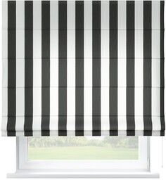 Roleta rzymska Capri, pasy czarno-białe, Aria