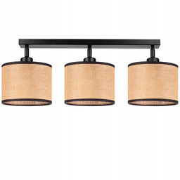 Lampa sufitowa Plafon z przegubami Rustykalna Abażur Juta