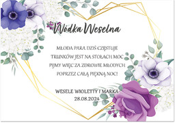 Etykiety personalizowane na butelkę z Wódką Weselną -