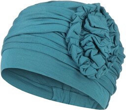 Turban Lotus-Uni Bamboo by Christine Headwear, petrolowy, One