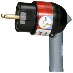 Wtyczka 2P+Z - 16A - plastikowa - CZARNA