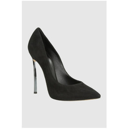 CASADEI Czarne damskie szpilki Pump Blade zamszowe, Rozmiar