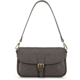 Damska mała torebka skórzana w monogram taupe