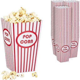 Relaxdays Torebki na popcorn, zestaw 72 sztuk,
