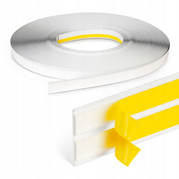 Listwa Kątownik Maskujący Samoprzylepny Elastyczny 25x25mm Biała Pcv