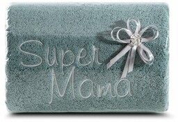 Zestaw prezentowy - ręcznik z haftem SUPER MAMA