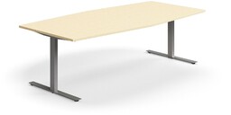 Stół konferencyjny QBUS, kształt łodzi, 2400x1200 mm, rama