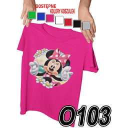 KOSZULKA DZIECIĘCA Z NADRUKIEM MYSZKA MICKEY MINNIE MIKI