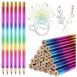 24 SZTUKI TĘCZOWYCH KREDEK 4 W 1