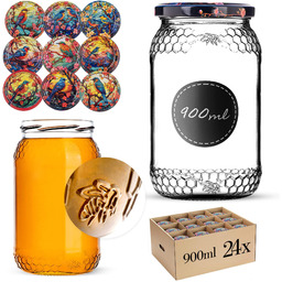Szklany słój Lierde 900ml 82mm 24 szt. +