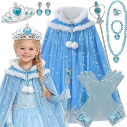 Peleryna Pelerynka Elza Elsa Kopciuszek Księżniczka Karnawał 128