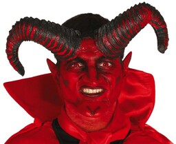 Czerwone Rogi Diabła czarne Halloween diabeł