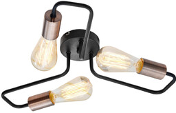 Candellux Industrialna lampa sufitowa Herpe sticks czarny miedziany