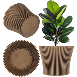 Doniczka na kwiaty Estrela 16cm złoty