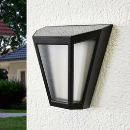 Lindby Solarny kinkiet LED Yago, matowy klosz