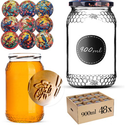 Szklany słój Lierde 900ml 82mm 48 szt. +