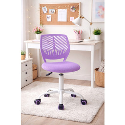Krzesło biurowe ergonomiczne młodzieżowe fioletowe regulowane
