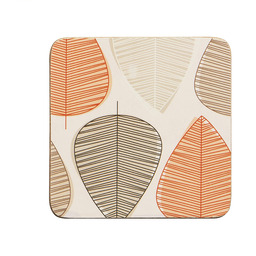 Premier Housewares Zestaw 4 Zielonych podstawek z liśćmi