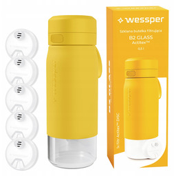 Butelka szklana filtrująca bidon 0,5L na wodę Wessper
