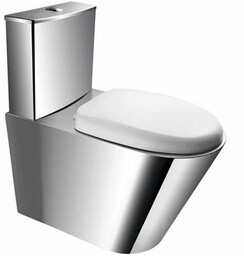 Kompakt WC stojący stal szlachetna matowa