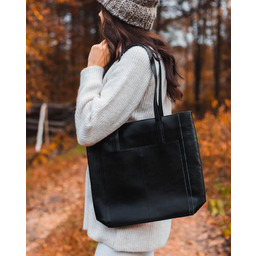 Skórzana czarna torebka DAN-A T394