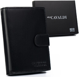 Portfel skórzany Cavaldi 0001L-P-BS czarny