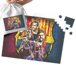 Puzzle - Fc Barcelona Wzory Dla Małego Piłkarza
