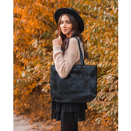 Skórzana czarna torebka DAN-A T395