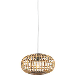 Orientalna lampa wisząca bambusowa 32 cm - Amira