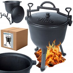 Kociołek Żeliwny garnek myśliwski na pieczonki prażonki duszonki