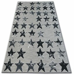 Dywan LISBOA 27219/956 Gwiazdy Gwiazdki Czarny 80x150 cm