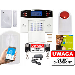 Bezprzewodowy Alarm LCD Gsm App Syreny Polski Nowy