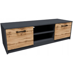 Szafka stolik Rtv 2DC 120cm Grafit-wotan komoda antracyt