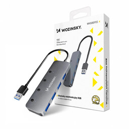 Hub USB 3.0 Wozinsky 4x USB-A z przełącznikami