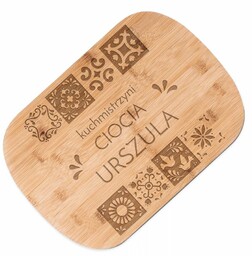 Deska bambusowa do krojenia z grawerem dla cioci
