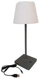 Lampa stołowa LED Szara ładowanie USB