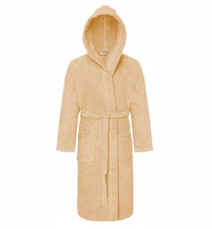 Szlafrok Bawełniany z Kapturem UnisexL/XL Beż