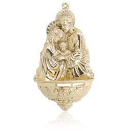 Kropielnica z mosiądzu, odlew - Św. Rodzina