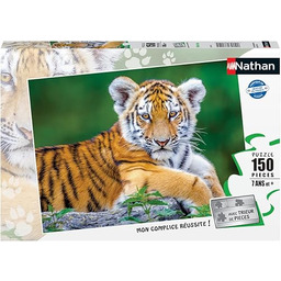 Nathan- Puzzle 150 sztuk Tiger Dziecięcy tygrys, 4005556861545