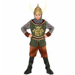Strój Wiking Wikinga Zielony Wojownik Rycerz 128