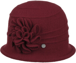 Kapelusz Wełniany Romina Cloche by Lierys, bordowy, One