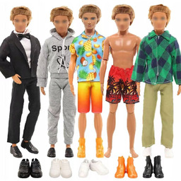 Ubranka DLA LALEK SPODNIE GARNITUR KOSZULA BUTY LALKA