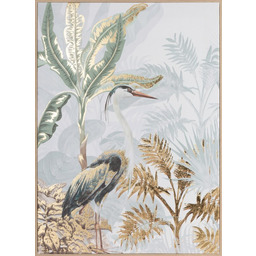 Eurofirany Obraz 640b 50x70 biały złoty liście