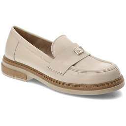 Armodo Beżowe Półbuty Eleganckie Mokasyny Damskie