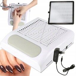 Pochłaniacz Pyłu Do Paznokci Bezworkowy Kasetowy Manicure 80W