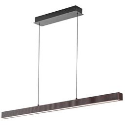 Lucande - Żyrandol Emara LED, dąb, CCT, ciemne