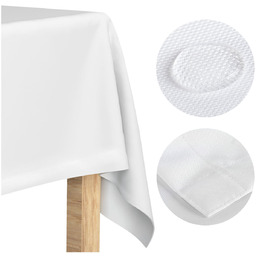 Obrus 130x180 Plamoodporny Klasyczny Elegant Biały