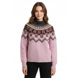 MISS SIXTY SWETER WEŁNIANY Z MOZARSKIM WZOREM