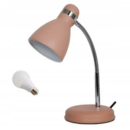 Led Lampa biurkowa Simon E27 31cm różowa regulowana