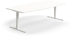 Stół konferencyjny QBUS, kształt łodzi, 2400x1200 mm, rama